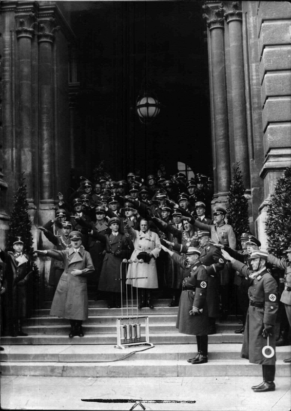 Adolf Hitler in front of Vienna's Rathaus